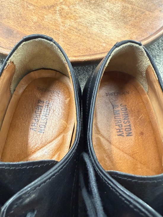 Johnston & Murphy Shoes Mens 8.5 Black Leather Lace Oxford Derby Loafer main image 6